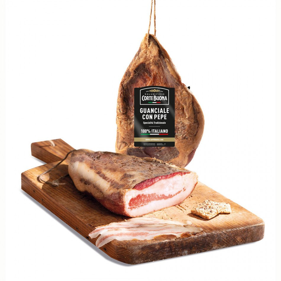 CORTE BUONA GUANCIALE STAGIONATO BLACK PEPPER 1.4KG AVG