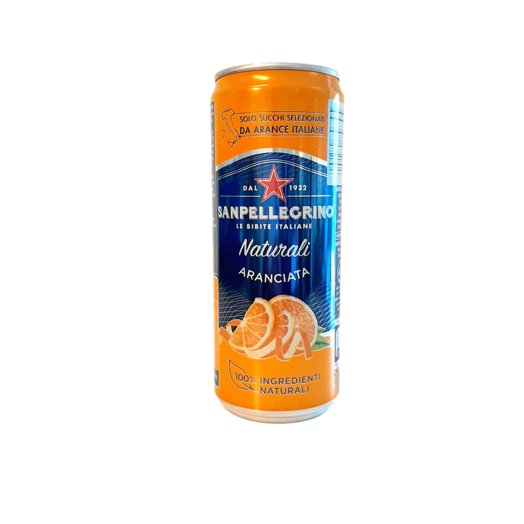 SAN PELLEGRINO CL 33 CLASSIC ORANGE CAN X 24
