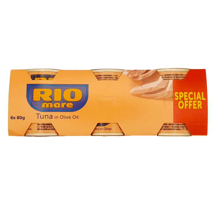 RIO MARE TUNA GR 80 X 6 IN OLIVE OIL IN TIN X 18