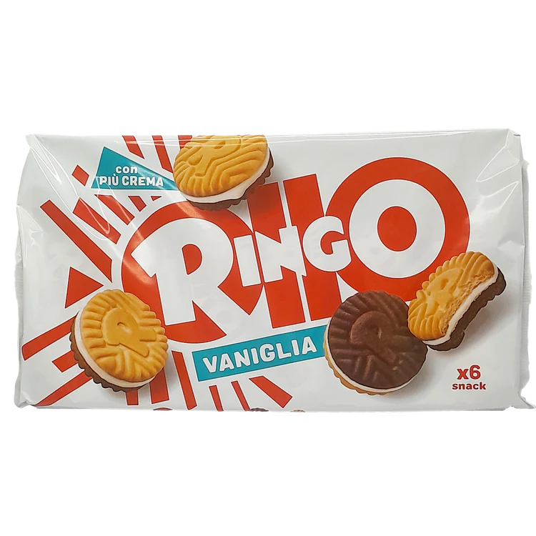 RINGO COOKIES GR 330 VANILLA FAMILY FAMIGLIA X 12