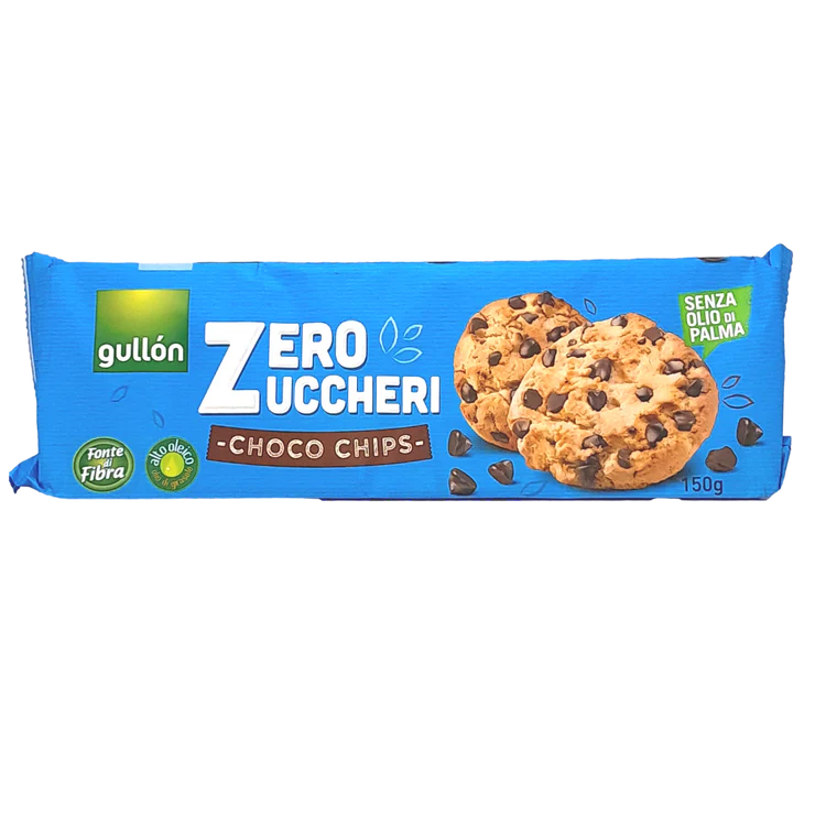 GULLON COOKES GR 150 CHOCO CHIP SUGAR FREE x 12