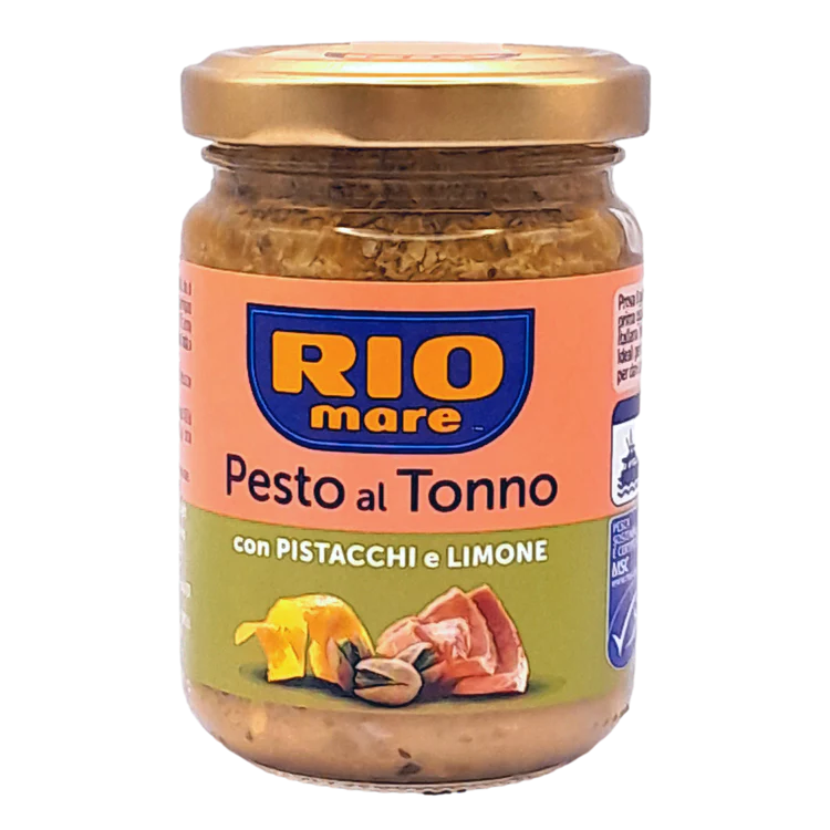 RIO MARE SAUCE GR 130 PESTO TUNA PISTACHIO AND LEMON X 12