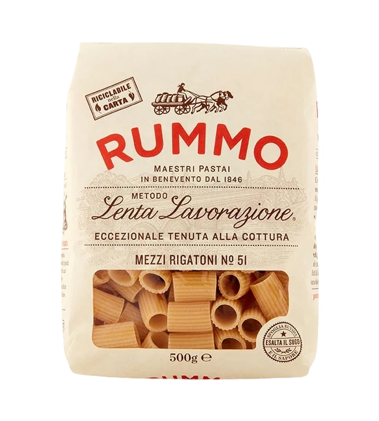 RUMMO PASTA GR 500 MEZZI RIGATONI N 51 X 16