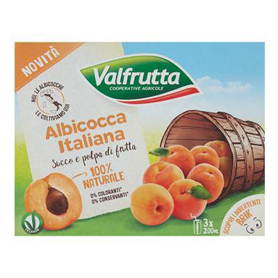 VALFRUTTA FRUIT JUICE ML 200 X 3 APRICOT X 8