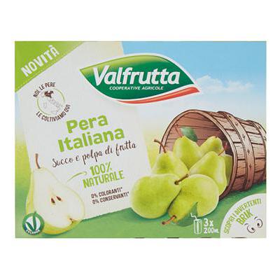 VALFRUTTA FRUIT JUICE ML 200 X 3 PEAR X 8