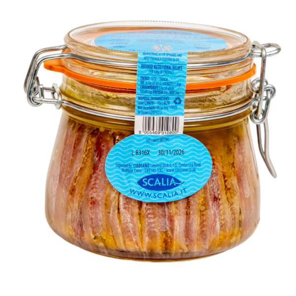 SCALIA ANCHOVY FILLETS EVO & HERM 550g
