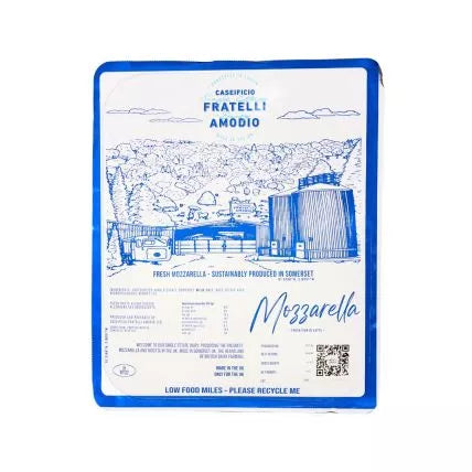 FRATELLI AMODIO mozzarella cheese fresh pack in blue sealed tray