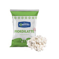 Cubed Fior di Latte mozzarella in bag with green-and-white branding, with cubed pieces