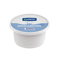 Mascarpone cheese tub by SORRENTINA with blue label and white container