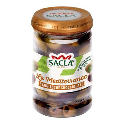 SACLA GR 180 OLIVES TAGGIASCHE WITHOUT PITS IN EVO X 12