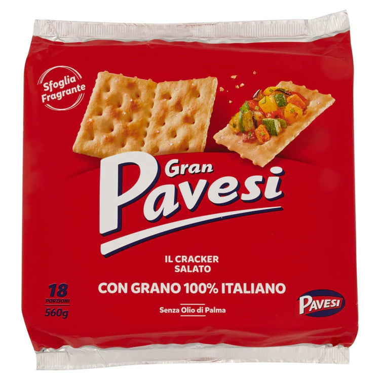 GRAN PAVESI CRACKERS GR.560 SALTED X 12
