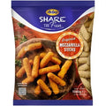 Frozen mozzarella sticks, 1 kg bag with Aviko branding