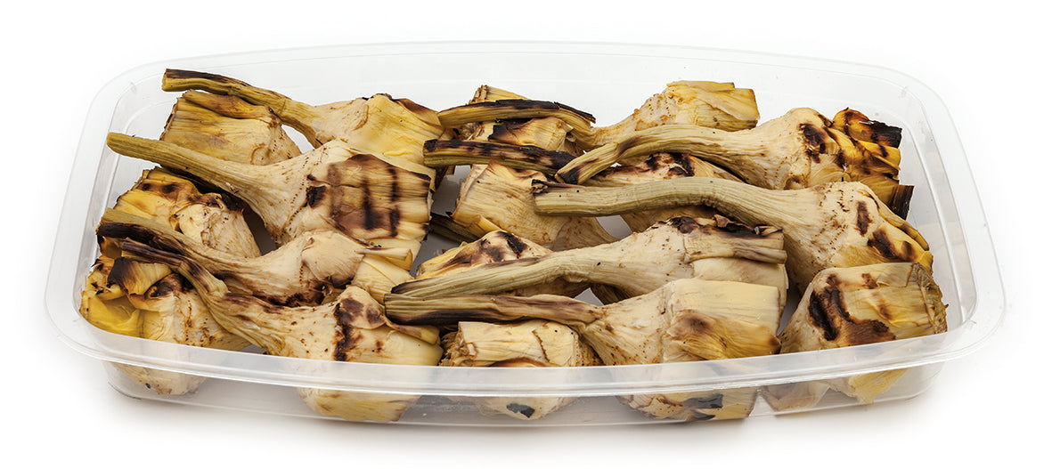 CARCIOFI GRIGLIATI CON GAMBO ROASTED ARTICHOKES WITH STEM IN OIL 1KG