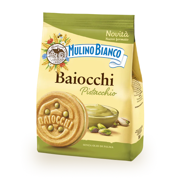 MULINO BIANCO BAIOCCHI WITH PISTACHIO CREAM GR 240 X 10