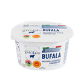 Mozzarella cheese tub, white cup with 'Bufala' label, 125g