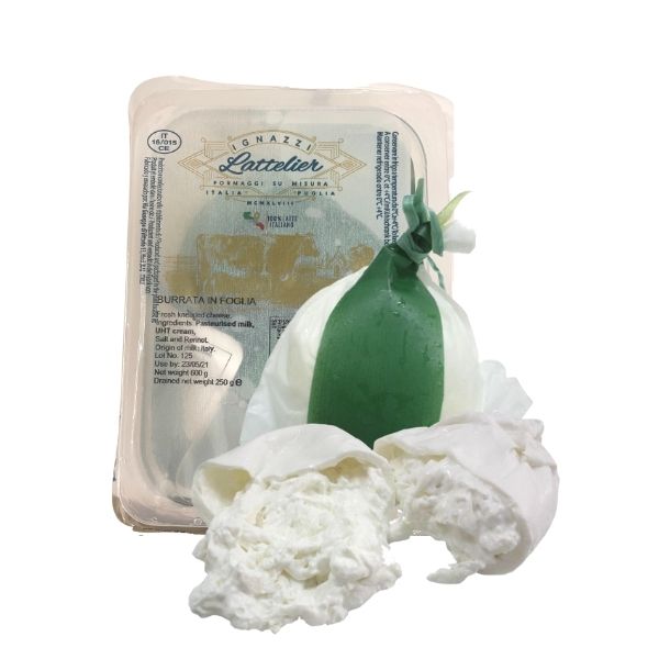 IGNAZZI BURRATA IN LEAF 8X250G TUB