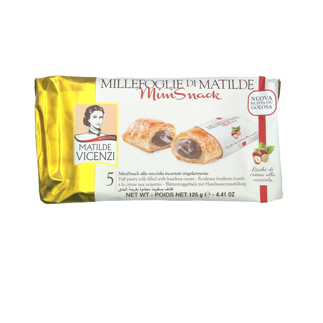 VICENZI PASTRY FOOD GR 125 MINISNACK HAZELNUT X 16