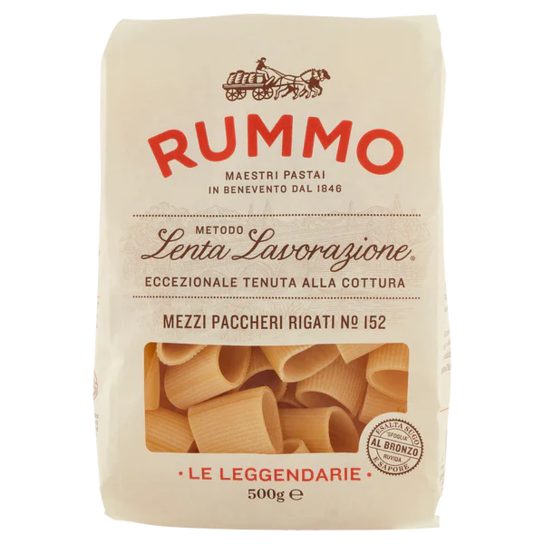 RUMMO PASTA GR 500 MEZZI PACCHERI RIGATI N 152 X 12