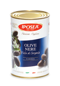 IPOSEA BLACK CERIGNOLA OLIVES 4X4250ML TIN
