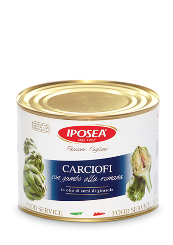 IPOSEA ROMAN ARTICHOKES WITH STEM TIN 6X1.9KG