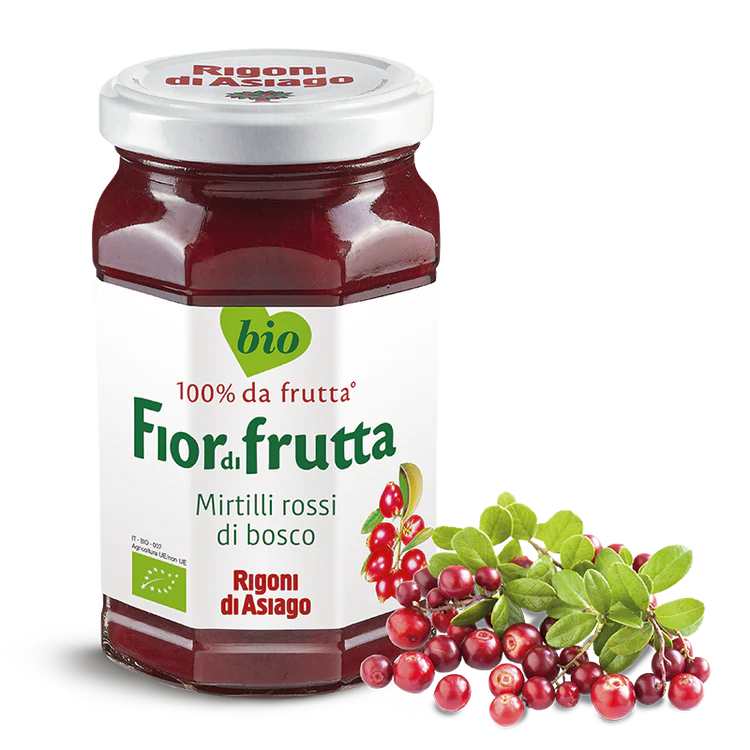 RIGONI BIO ORGANIC JAM GR 250 RED BLUEBERRIES X 6