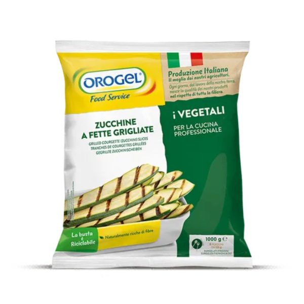 OROGEL FROZEN GRILLED COURGETTES SLICES 4X1KG