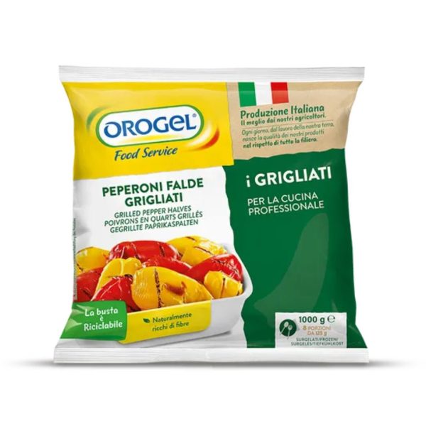 OROGEL FROZEN GRILLED PEPPER HALVES 4X1KG