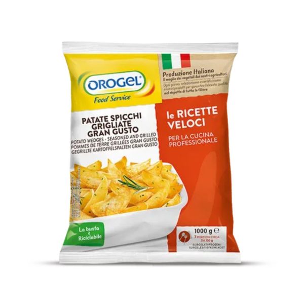 OROGEL FROZEN GRILLED POTATO WEDGES 6X1KG