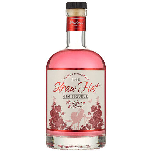 The Straw Hat Raspberry & Rose Gin Liqueur 6x50cl
