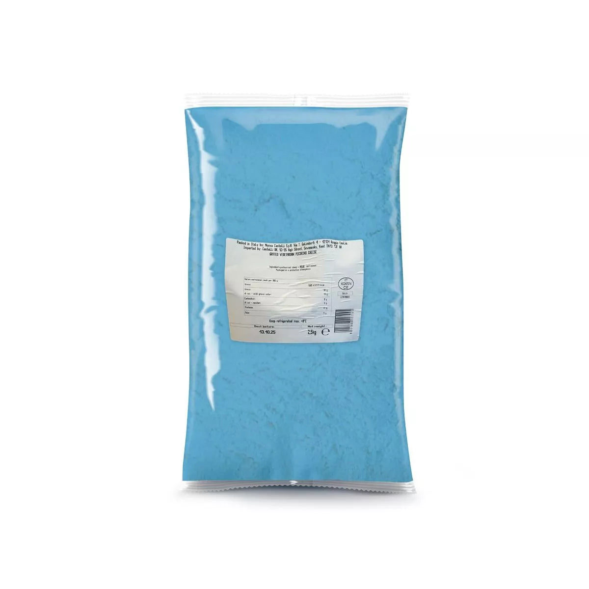 CASTELLI grated pecorino cheese in blue bag, 2.5 kg