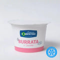 Latteria Sorrentina frozen burrata cup with blue and pink label