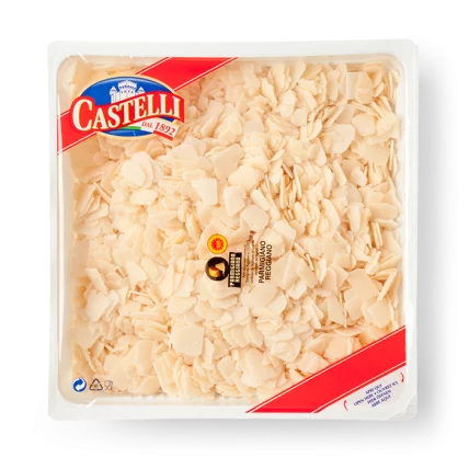 CASTELLI Parmesan Reggiano cheese shavings in tray, 1 kg