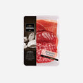 Sliced antipasto 150g in clear tray with red cured meat slices