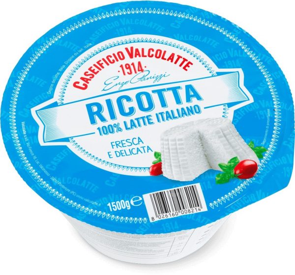 VALCOLATTE COW MILK RICOTTA 2X1.5KG