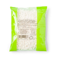 Vegan cubed mozzarella, 6x500g pack in bright green bag with white cubes filling